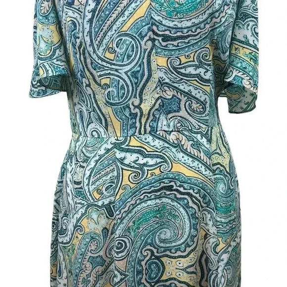 White House Black Market paisley print lined dress size 4 - Picture 3 of 9